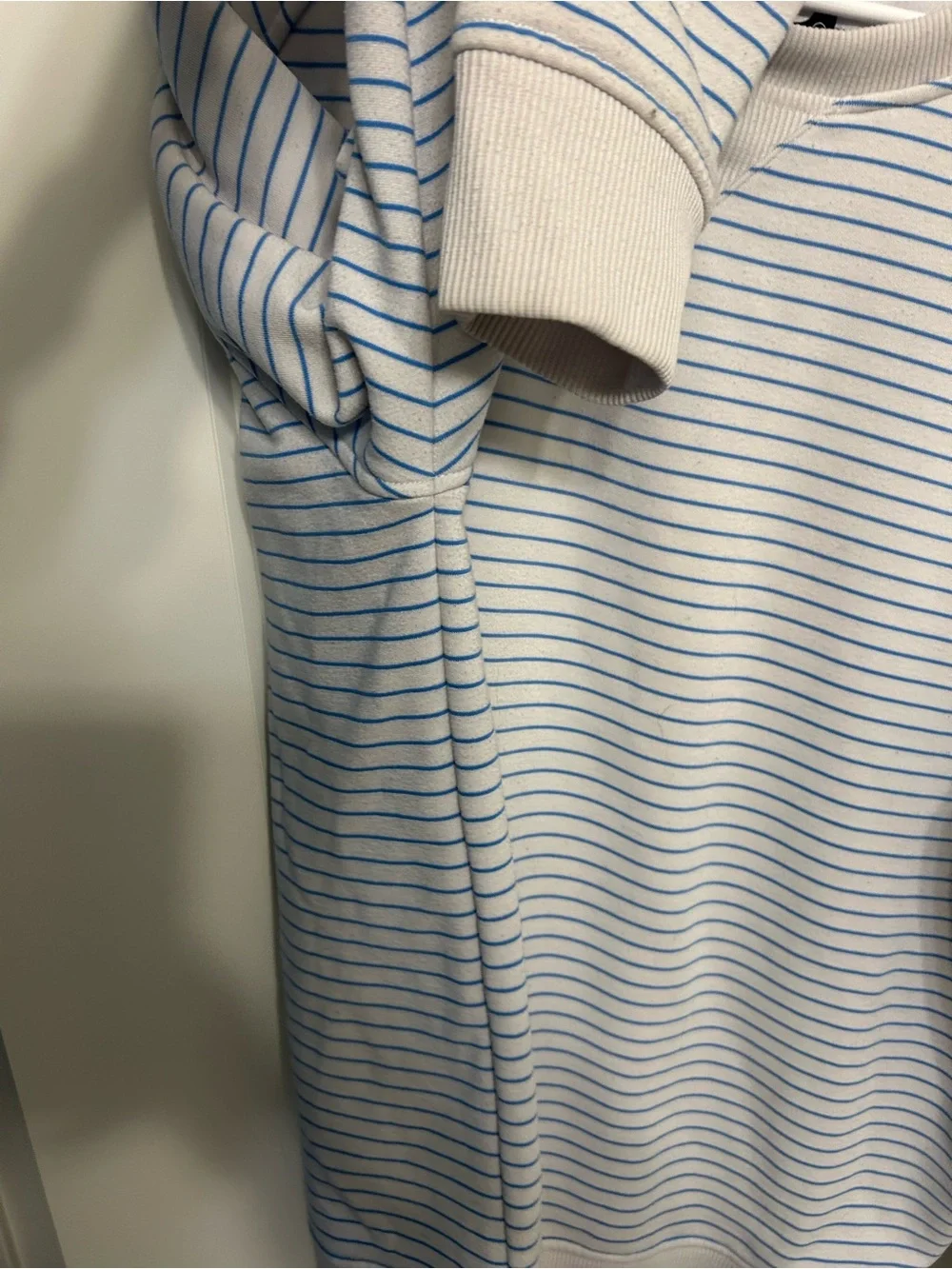 Footjoy Stripped Sleeve Logo Crewneck Sweatshirt